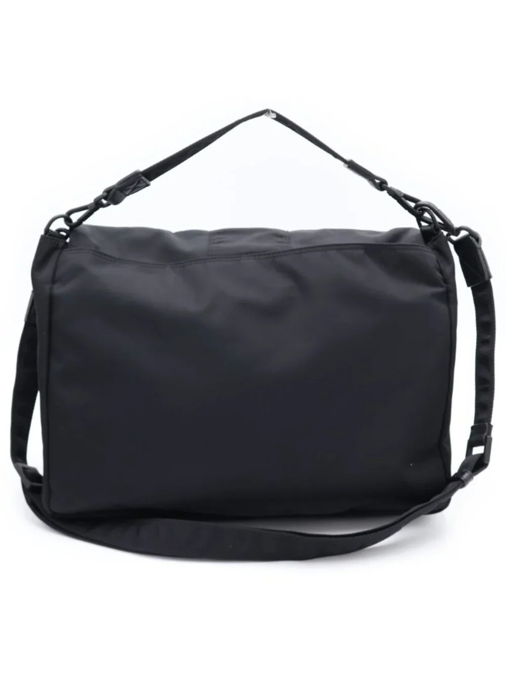 Fendi Baguette Messenger Shoulder Bag Black
